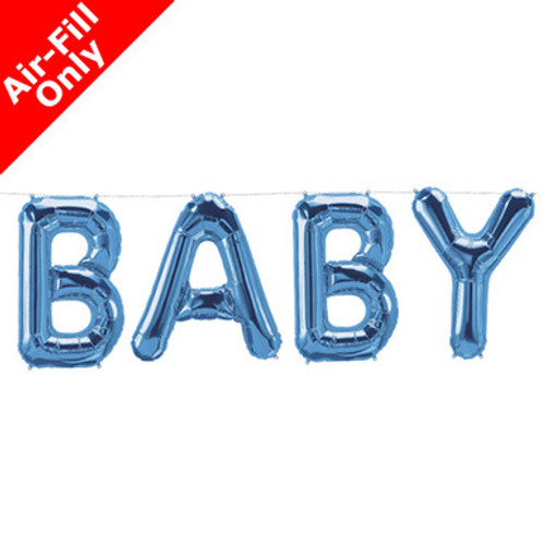 14 inch Baby Blue Foil Balloon Banner Pack (1) 14 inch Baby Blue Foil Balloon Banner Pack (1)