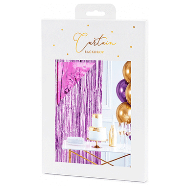Metallic Magenta Door Curtain - 90cm x 2.5m (1)