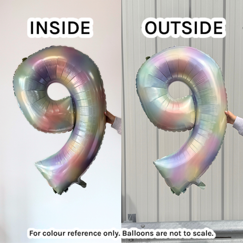 34 inch Pastel Rainbow Number 2 Foil Balloon (1)