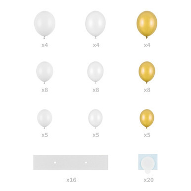 White Heart Garland DIY Balloon Kit (1)