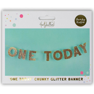 One Today Gold Glitter Letter Banner - 2m (1)