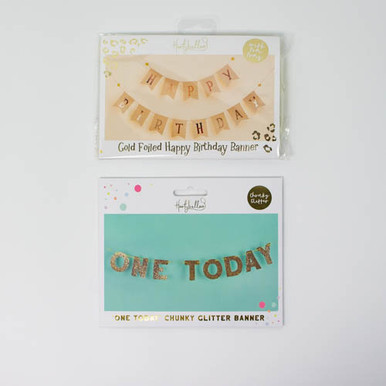 One Today Gold Glitter Letter Banner - 2m (1)
