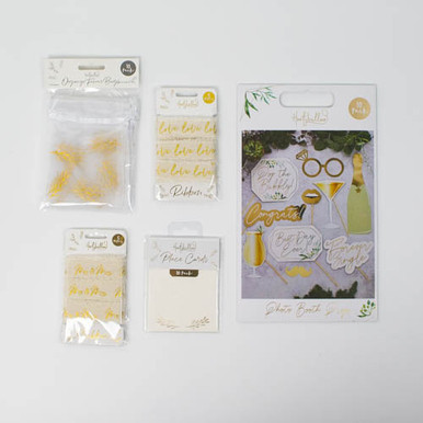 Gold Vine Organza Gift Pouches (10)