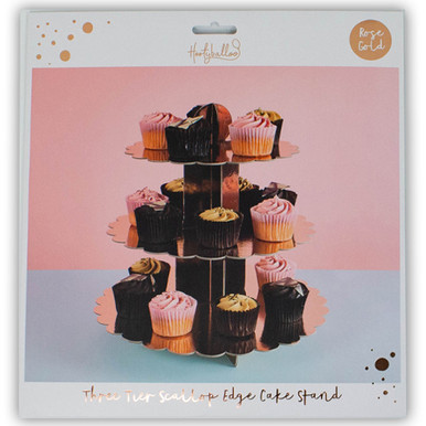 Rose Gold Scalloped Edge Cupcake Stand (1)