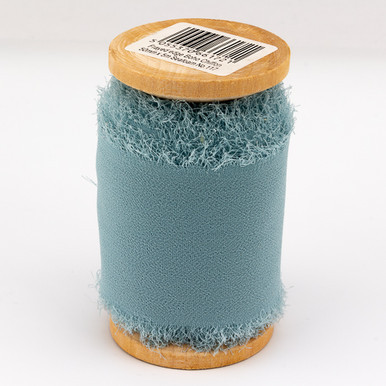 Seafoam Frayed Edge Chiffon Ribbon - 50mm x 5m (1)