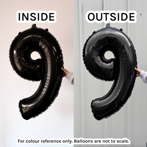 34 inch Oaktree Black Number 0 Foil Balloon (1)