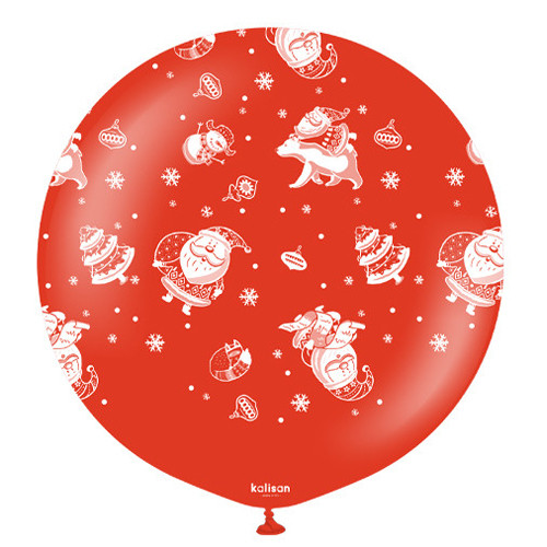 24 inch Santa Claus Red Kalisan Latex Balloon (1)