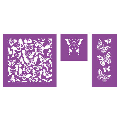 Delightful Butterflies Card Stencil Set (3)