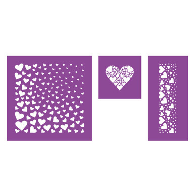 Love Hearts Card Stencil Set (3)