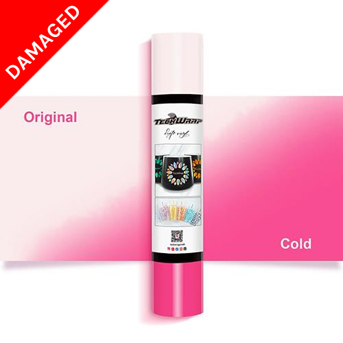 DAMAGED - Pink Cold Colour Changing Vinyl - 12" x 60" (1)
