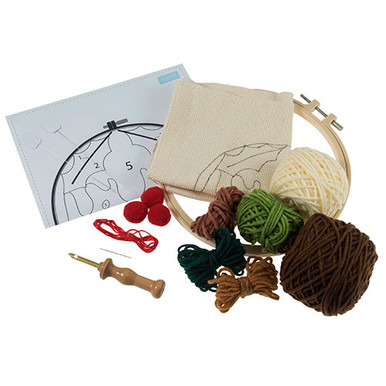 Trimits Christmas Pudding Punch Needle Hoop Kit (1)