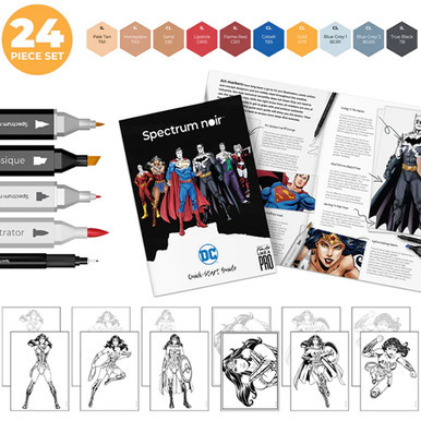 Wonder Woman Heroes & Villains Pro Fan Art Colouring Kit (1)