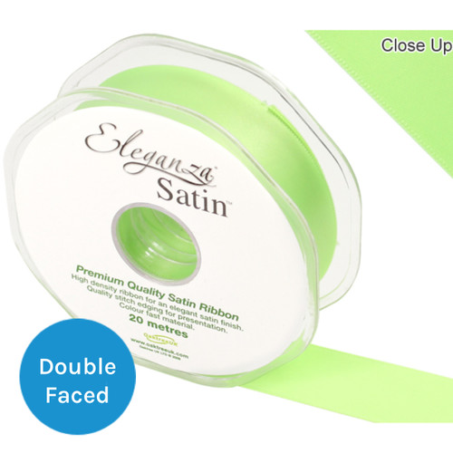 Lime Green Satin Ribbon - 25mm x 20m (1)