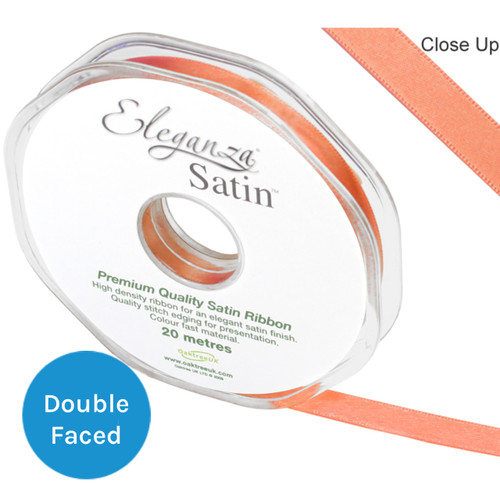 Coral Satin Ribbon - 10mm x 20m (1)