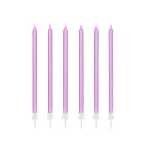 6 inch Light Lilac Tall Candles (12) 6 inch Light Lilac Tall Candles (12)