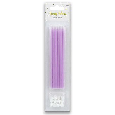 6 inch Light Lilac Tall Candles (12)