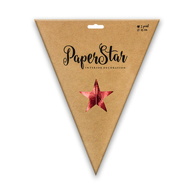 45cm Metallic Red Paper Star (1)