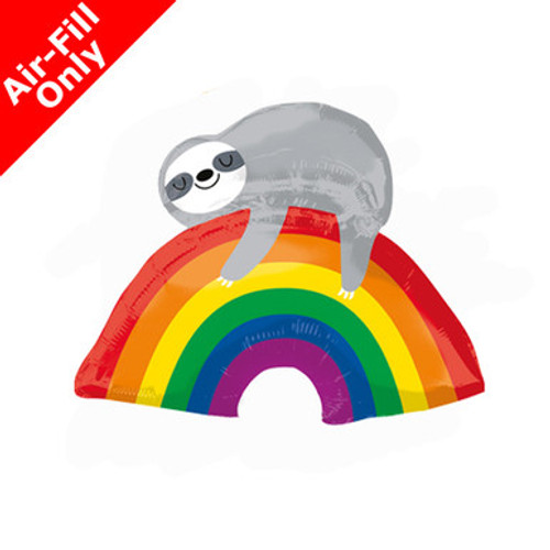 10 inch Rainbow Sloth Foil Balloon (1) - UNPACKAGED 10 inch Rainbow Sloth Foil Balloon (1) - UNPACKAGED