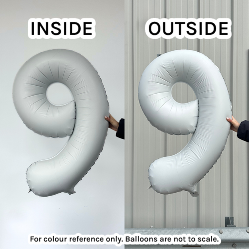 34 inch Unique Matte White Number 2 Foil Balloon (1)
