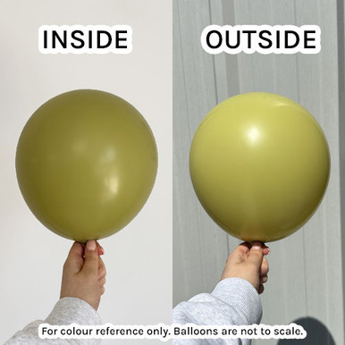 24" Retro Olive Kalisan Latex Balloons (2)