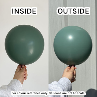 24" Retro Sage Kalisan Latex Balloons (2)