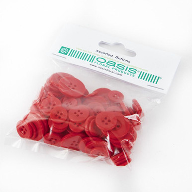 Red Loose Buttons (100)