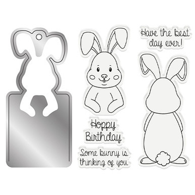 Hoppy Birthday Stamp & Die Set (6pcs)