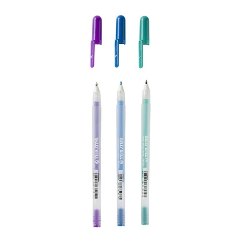 Ocean Moonlight Fluorescent Gelly Roll Pens - 1mm (3)