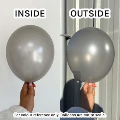 13" Metallic Silver Gemar Latex Balloons (50)