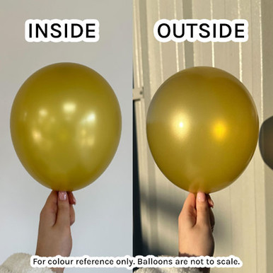 13" Metallic White Gold Gemar Latex Balloons (50)