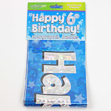 6th Birthday Blue Banner - 2.7m (1)