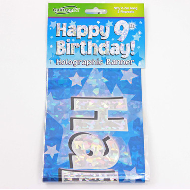 9th Birthday Blue Banner - 2.7m (1)