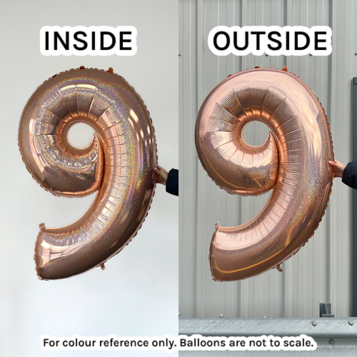 40 inch Holo Glitter Rose Gold Number 2 Foil Balloon (1)
