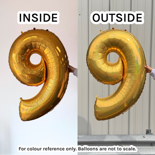 40 inch Holo Glitter Gold Number 8 Foil Balloon (1)