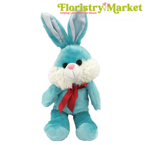 12.5 inch Light Blue Rabbit with Bow (1)