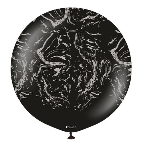 24 inch Space Nebula Black Silver Kalisan Latex Balloon (1)
