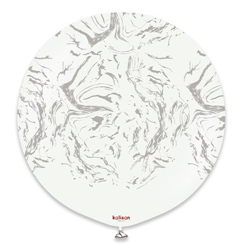 24 inch Space Nebula White Silver Kalisan Latex Balloon (1)
