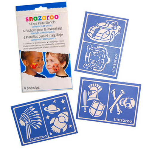 Boys 6 Face Paint Stencils (1)