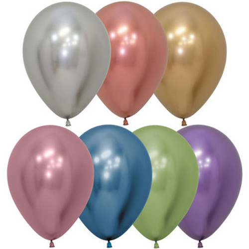 12" Reflex Assorted Latex Balloons (50)