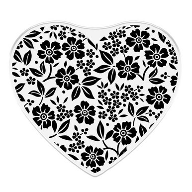 Elegant Floral Heart Clear Stamp (1)