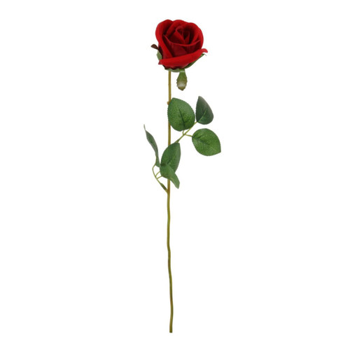 54cm Velvet Red Rose Stem (1)