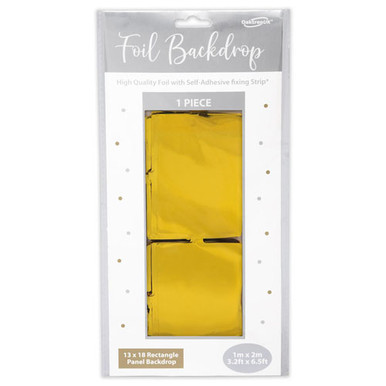Metallic Gold Rectangles Foil Backdrop - 3.2ft (1)