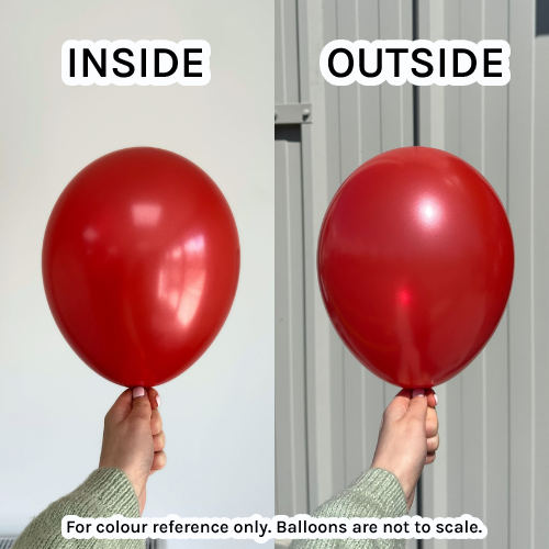 13" Metallic Standard Red Gemar Latex Balloons (50)
