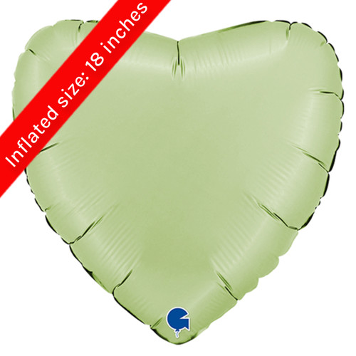 22 inch Olive Green Heart Foil Balloon (1) - UNPACKAGED 22 inch Olive Green Heart Foil Balloon (1) - UNPACKAGED