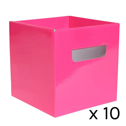 Hot Pink Pearl Flower Boxes - 15cm x 15cm (10) Hot Pink Pearl Flower Boxes - 15cm x 15cm (10)