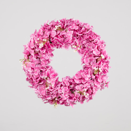 Fuchsia Hydrangea Wreath