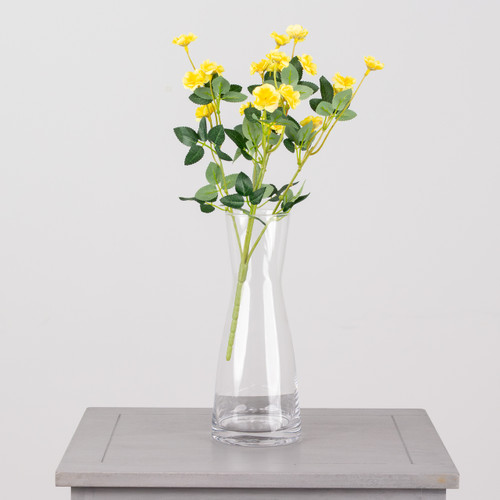 36cm Yellow Silk Ruffled Buttercup Bunch (1)