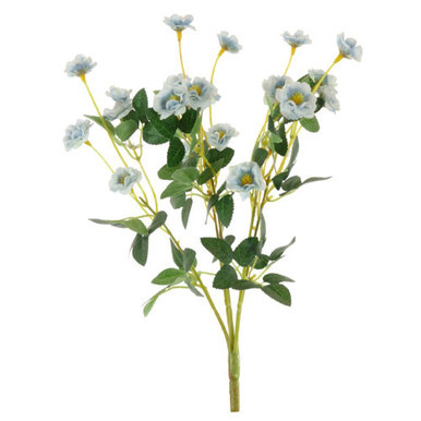 36cm Blue Silk Ruffled Buttercup Bunch (1)