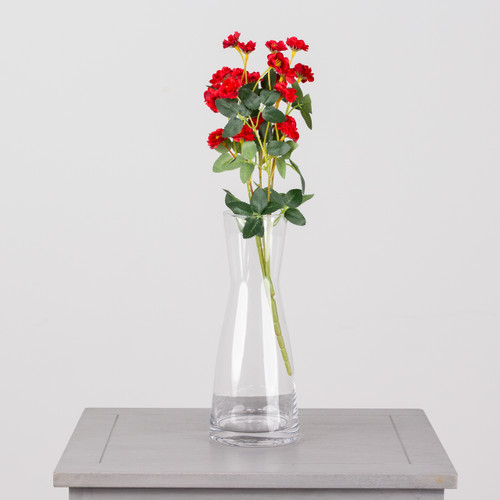36cm Red Silk Ruffled Buttercup Bunch (1)