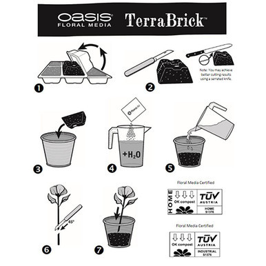 *MAINLAND UK* Oasis TerraBrick Floral Media Bricks (8)